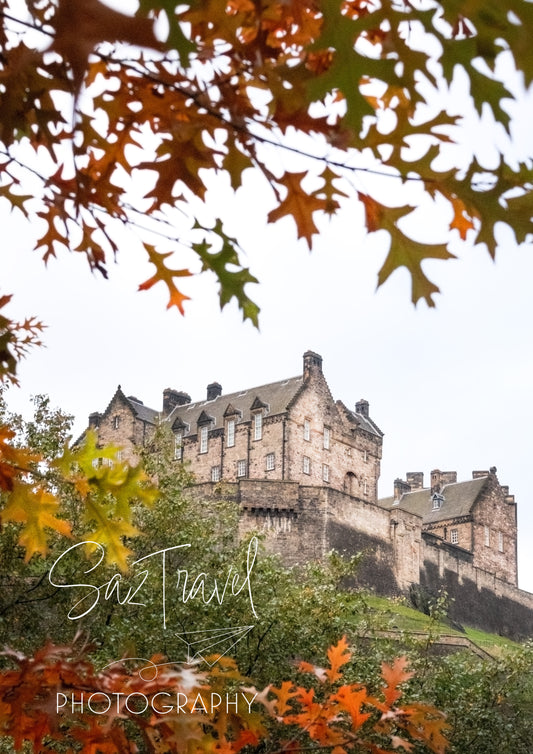 Edinburgh Castle and Autumn Foilage