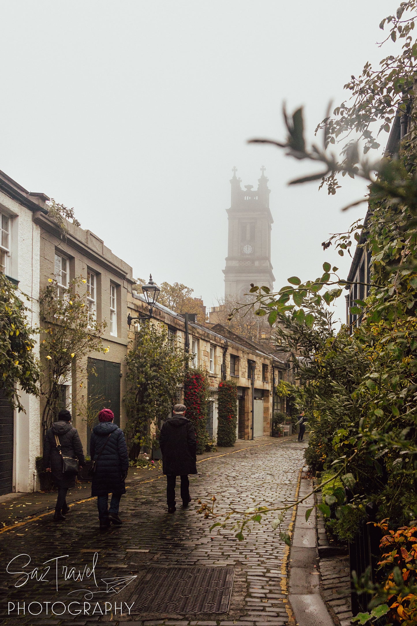 Circus Lane, Mews lined street, Stockbridge, Edinburgh